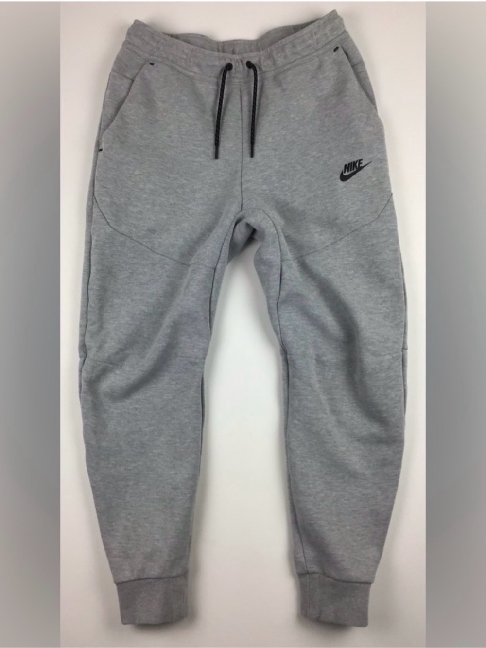 Nike Gray Fleece Joggers with Black Logo